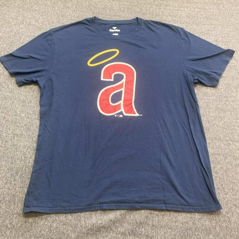 Fanatics Los Angeles Angels T-Shirt Mens XL Team Logo Haloed A MLB Baseball